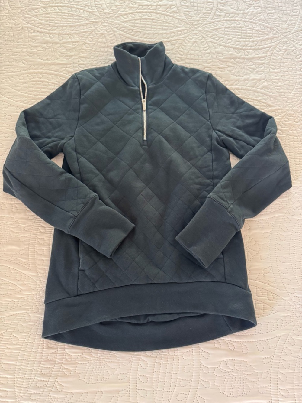 Lululemon Navy Quilted Half-Zip Pullover
